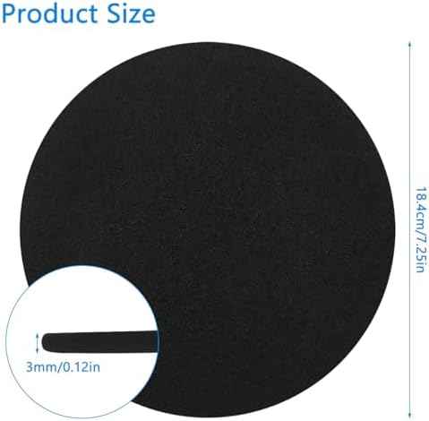 7.25inch Charcoal Filters for Compost Bucket, 3 Pack Compost Filter for Countertop Bin Pail, Activated Carbon Replacement Filters for Kitchen Compost Bins, Home Bucket Compost Bin Refill, Round