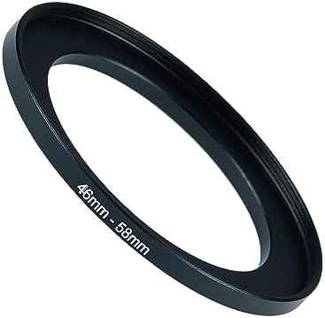 46mm to 58mm Step-up Adapter Rings Filter Adapter Black Metal Step Down Filter Ring Adapter Compatible with All Brand UV CPL ND Camera Lens Filter Stepping Rings (46mm-58mm)