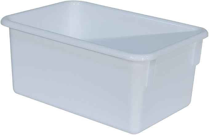 Wood Designs Cubby Storage Bin, Heavy Duty Plastic Containers