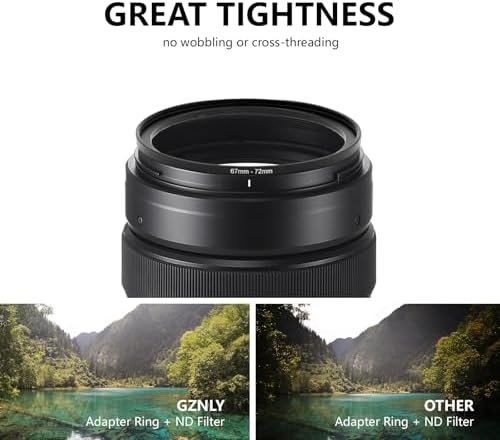 43mm to 55mm Step-up Adapter Rings Filter Adapter Black Metal Step Down Filter Ring Adapter Compatible with All Brand UV CPL ND Camera Lens Filter Stepping Rings (43mm-55mm), (NLY001) - Field & Pure