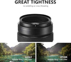 49mm to 55mm Step-up Adapter Rings Filter Adapter Black Metal Step Down Filter Ring Adapter Compatible with All Brand UV CPL ND Camera Lens Filter Stepping Rings (49mm-55mm), (NLY001)