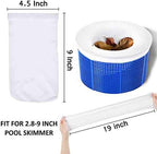 100 Pack Pool Skimmer Socks, Pool Filter Socks Works Perfect with Pool Skimmer for Inground and Above Ground Pool Skimmer Basket/ Hot Tub Filter, Ultra Fine Mesh Socks Filter Debris and Leaves