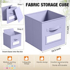 Teenyyou 10 Pack Fabric Storage Cubes 11 Inch Collapsible Cube Bins