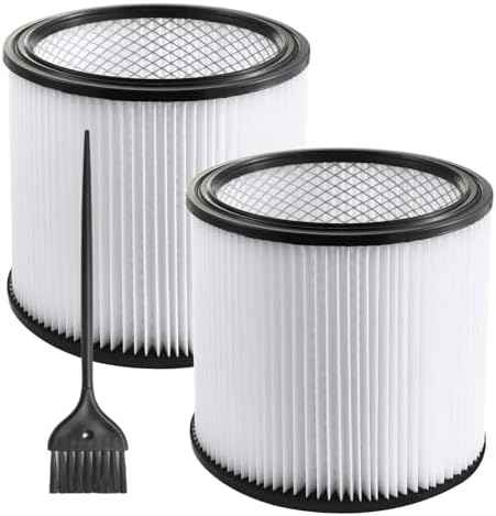 2 Pack Replacement Cartridge Filter Compatible with Shop-Vac 90304, 90350, 90333, 903-04-00, 9030400, Fits most 5 Gallon and Above Wet/Dry Vacuum Cleaners