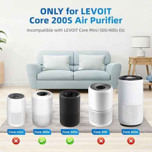 2 Pack Core 200S Replacement Filter, Compatible with LEVOIT Core 200S