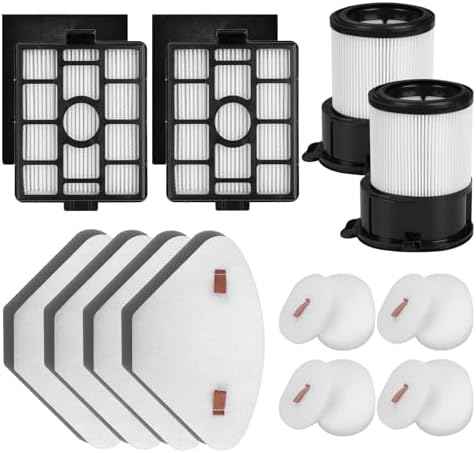Replacement for Shark IP3251, IP3251C, IP3253, 2 PACK Auto-empty Dock Hepa Filter + 4 PACK Pre-motor Filter Assembly & 2 PACK Handheld Vacuum Post-motor Filter+ 4 PACK Pre-moter Filters