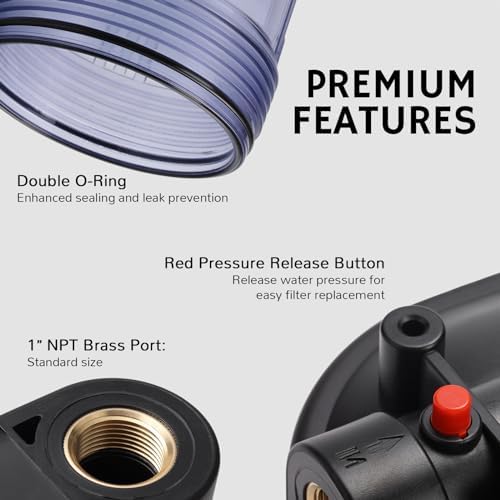 Airthereal Whole House Water Filter Housing, Sediment Filters for Well
