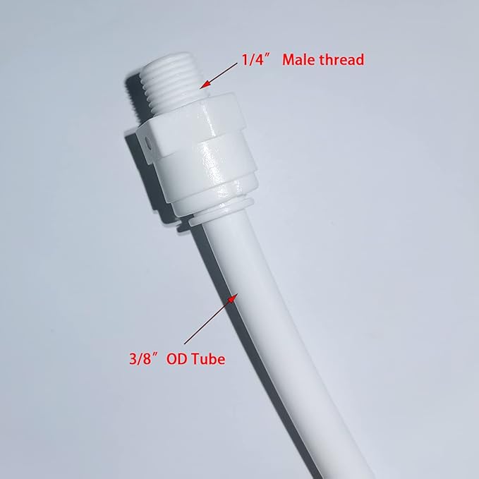 YZM Straight Male Thread Adapter 1/4" Male x 3/8" OD Tube Quick Connector - Image 2
