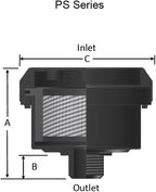 Solberg FS-10-050™ Inlet Compressor Air Filter Silencer, 1/2" MPT Outlet - Image 4