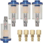 Oil Water Separator for Air Line, 1/4 Inch NPT Inlet and Outlet, Air Compressor Water Separator Filter, Water Separator For Air Compressor Line Dryer 90 PSI (4Pcs)