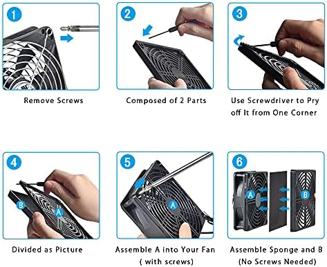 [2 Pack] ELUTENG 40mm Fan Filter Dustproof Cover USB Cooling