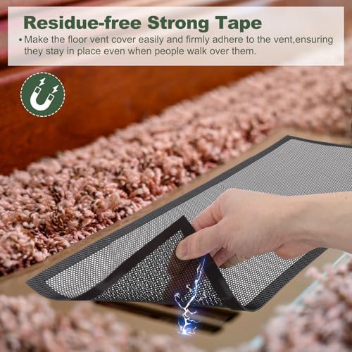 YOKIVE 8 Pcs Magnetic Floor Vent Covers, Floor Register Cover PVC Mesh