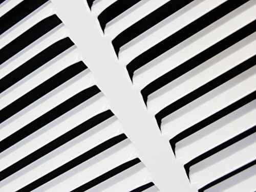 36" X 12 Steel Return Air Filter Grille for 1" Filter - Fixed Hinged Door - HVAC Duct Cover - Flat Stamped Face - White [Outer Dimensions: 38.5 X 13.75]