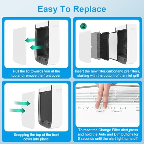 12 Pack 3000 Air Replacement Filter, Compatible with Air Doctor 3000, 3000M, 3000Pro Air Puri-fier, 2 Post-Filters + 2 Activated Carbon Filters + 8 Pre-Filters - Field & Pure