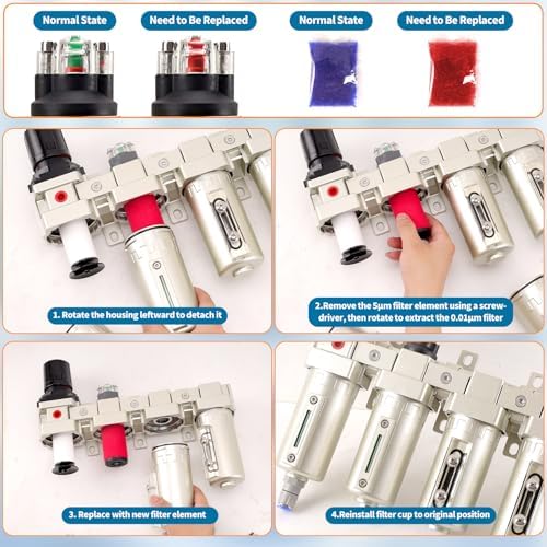 3/4" NPT Industrial Grade 4 Stage Air Compressor Drying System, 0-240