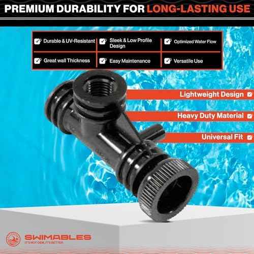 Swimables 154689 Pool Air Bleeder Tee Assembly – Air Filter Replacement for Premium Triton II Pool & Spa Filters TR140, TR50, TR60, TR100 – Compatible with S7S50, S8S70 – Pool Filter Air Bleeder Valve