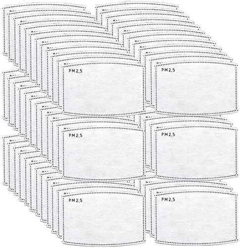 100 PCS PM2.5 Activated Carbon Face Mask Filter for Adults