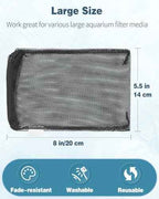 Pawfly 8 Pack Aquarium Filter Media Bags, Fish Tank Fine Mesh Bag with Plastic Zipper Aquarium Mesh Bag for Activated Carbon, Bio Filter Balls, Filter Stones, Ceramic Rings (8" x 5.5")