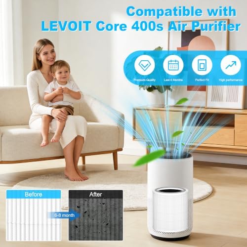 Core 400S Replacement Filter for LEVOIT 400S-P Smart WiFi Air Purifier - Field & Pure