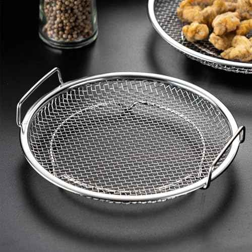 Kitchen Oil Filter Tray - Stainless Steel Mesh Filtering Basket With Tray | Oil Drain Rack | Oil Drip Filter For Frying Grilling Food | Air Fryer Accessories For Frying Grilling Food