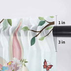 Easter Sheer Valances for Windows 54"x18", Light Filtering Kitchen Curtains - Image 7