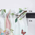 Easter Sheer Valances for Windows 60"x18", Light Filtering Kitchen Curtains - Image 7