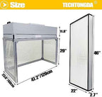 TECHTONGDA 110V Air Flow Clean Bench Dust Free Room Workshop Three Adjustable Speed Vertical Laminar Flow Hood HEPA-Filter for ISO 5 Cleanliness Dust Free Work 47.2x23.6x29 inch Working Area