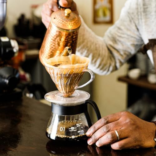 100 Count Coffee Filters #4, Premium Cone Coffee Filters 8-12 cup, Unbleached Natural Paper, Disposable Coffee Filters 4 Cone Paper for Pour Over and Drip Coffee Maker - Field & Pure