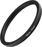 58mm to 52mm Step Up Ring Filter Adapter Black Metal Step up Adapter Rings by Unknown