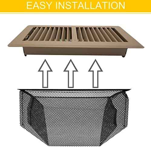 MODERN WAVE - Floor Air Vent Cover Screen - Floor Register Trap Mesh Filter Net (5-Pack, 4"x12")