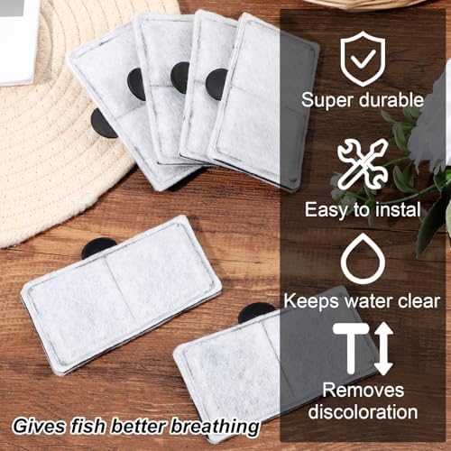 6PCS Filter Cartridges Compatible with Top Fin, EF-S, BF5, BETTAFLO, PF10 3.7x2.1 Inch Replacement Filter for Aquarium Fish Tank Water Filtration - Field & Pure