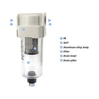 1pc Vacuum Water Droplet Separator Vacuum Pipeline Filter Negative Pressure - Image 3