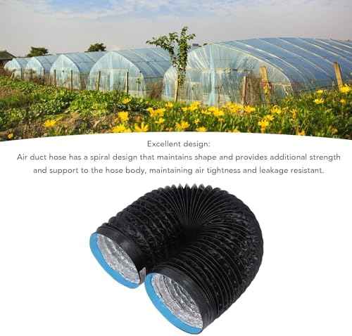 7" Dryer Vent Exhaust Hose, 6.56ft Flexible Insulated Air Ducting, PVC Aluminum Foil Ventilation Duct, for Kitchen Greenhouse