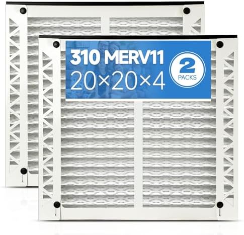 2 Pack 310 Replacement Filter Compatible with AprilAire Whole House Air Purifiers Model 1310 2310 3310 4300,Size:20x20x4(19.5" x 19.5" x 3.77") MERV 11 Pleated HVAC AC Furnace Filter - Field & Pure