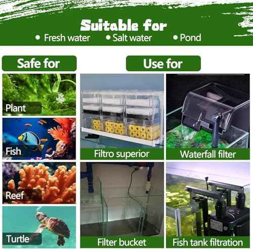 Aquarium Filter Floss 12 * 72 Inches,Dual Density Aquarium Filter Pad,Pond Filter Pad,Filter Media for Crystal Clear Water,Safe for Fish/Reef/Turtles