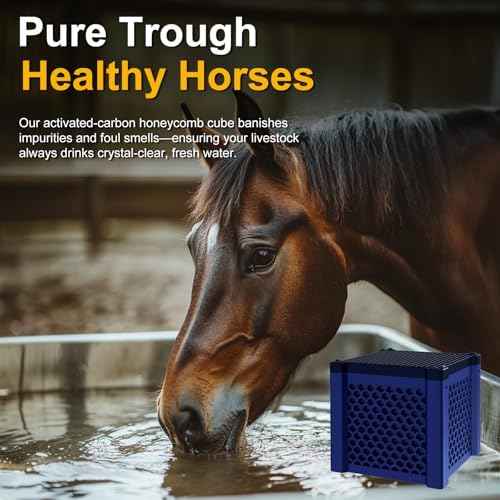 Pure Cube Water Trough Filter 2.0, Super‑Strong Filtration Aquarium Water Trough Purifier Cube for Horse, Livestock, Fish Tanks & Ponds