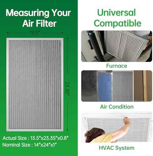 14x24x1 Air Filter Electrostatic Filter Reusable Washable