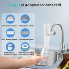 Vortopt Faucet Water Filter for Sink, T1 Rapid Flow, NSF Certified.