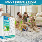(6 Pack) 14x30x1 Furnace Air Filters, MPR 1900 & FPR 10, MERV 13 Pleated Air Filter (Actual Size: 13.75" x 29.75" x 0.75")