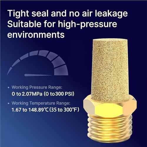 20-PACK 1/8" Male Thread Brass Pneumatic Exhaust Muffler Bronze Silencer Sintered