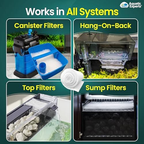 Aquatic Experts Aquarium Filter Floss for Fish Tank Filters - FilterFirst Aquarium Filter Pad - Media Roll for Crystal Clear Water, 3/4" - 1" Thick (12 Inch Wide, 72 Inch Long) - Field & Pure
