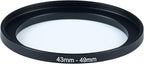 43mm Lens to 49mm Camera Lens Adapter 43mm to 49mm Step Up Ring Adapter Ring - Image 2
