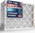 TruFilter Compatible with AprilAire 113 Replacement Filter for AprilAire (2-Pack) - MERV 13 - MADE IN USA - HVAC AC Furnace Filters Allergies, Mold, Bacteria, Smoke, MPR 1900 FPR 10 Air Filter 16x20x4