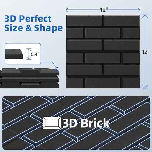 22 Pack Acoustic Panels with Self Adhesive Sound Proof Foam Panels for Wall