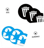 1Set PVC Waste Sorting Stickers Self Adhesive Trash Bin Labels - Image 7