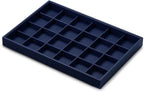 Oirlv Stackable Premium Leather Jewelry Trays 24 Grid Jewelry Organizer