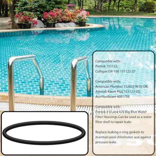 6 Pack 151122 Big Blue Water Filter Housing O-Ring Compatible with Pentek #10 & #20 Big Blue, APEC HBB-10/HBB-20 (Buna-N)