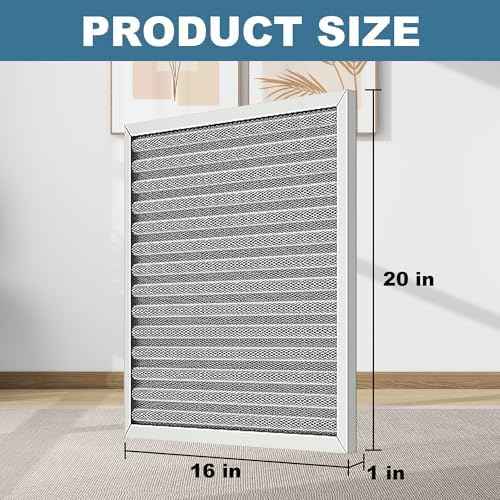16x20x1 Reusable Air Filter - Washable Filter, MERV 8,Permanent, Electrostatic - Lasts a Lifetime HVAC AC Furnace Systems (Actual Size: 15.75x19.65x1 Inch)