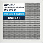 12x12x1 Air Filter-MERV 8, Washable & Reusable Electrostatic Air