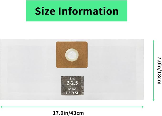 3 PCS Preferential Set 2-2.5 Gallon Vac Bags, Type B 90668 9066800 9066833 - Image 5